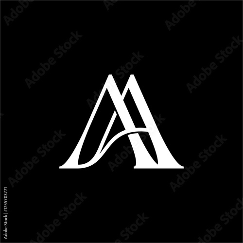 This striking logomark elegantly fuses two 'A's, symbolizing alliance and assurance. Its modern, refined style is perfect for premium, professional brands.
