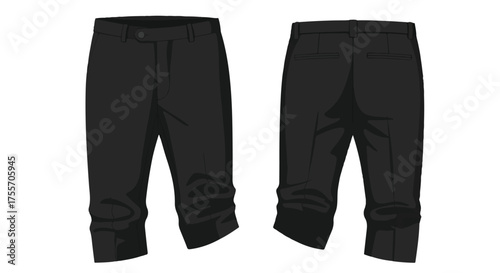 Elegant cropped trousers showcasing front and back views against a clean backdrop offering a versatile wardrobe staple 150