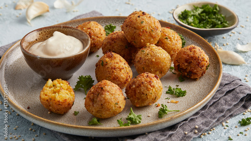 Quinoa Balls with Garlic Mayo