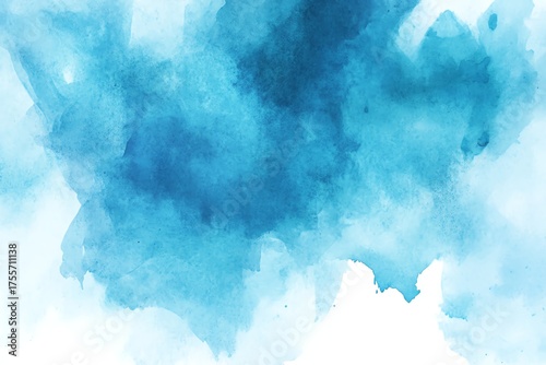 Abstract turquoise and bule watercolor art background Watercolour brush strokesPastel blue watercolor paint brush for wedding elements artistic design templates for invitations