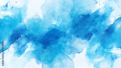 Abstract turquoise and bule watercolor art background Watercolour brush strokesPastel blue watercolor paint brush for wedding elements artistic design templates for invitations