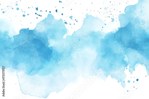 Abstract turquoise and bule watercolor art background Watercolour brush strokesPastel blue watercolor paint brush for wedding elements artistic design templates for invitations