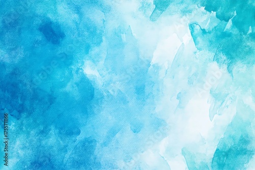 Abstract turquoise and bule watercolor art background Watercolour brush strokesPastel blue watercolor paint brush for wedding elements artistic design templates for invitations