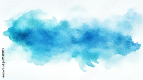 Abstract turquoise and bule watercolor art background Watercolour brush strokesPastel blue watercolor paint brush for wedding elements artistic design templates for invitations