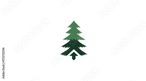 Abstract pine tree image, split into levels