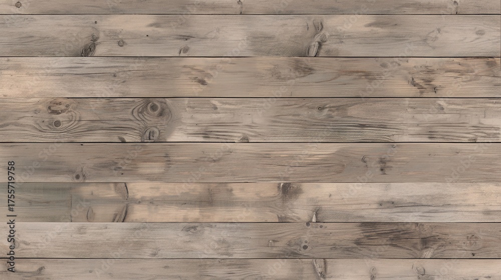 Naklejka premium Aged wood texture with weathered grains, suitable for rustic-style design projects. Perfect as a background for wallpaper or vinyl flooring, bringing a classic charm.