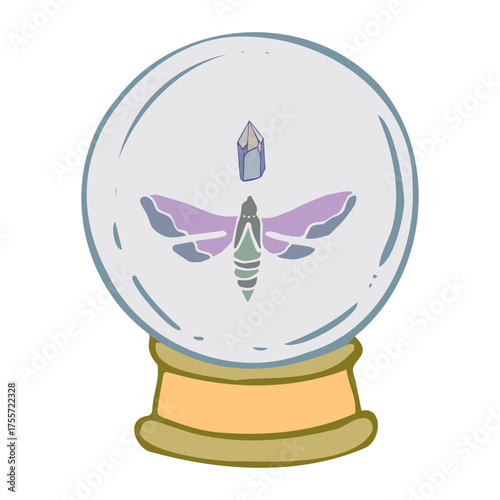 magic ball with a butterfly