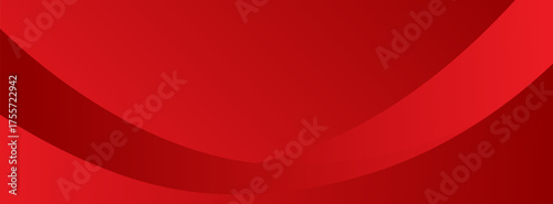 Minimal geometric background. Red elements with fluid gradient. Dynamic shapes composition.