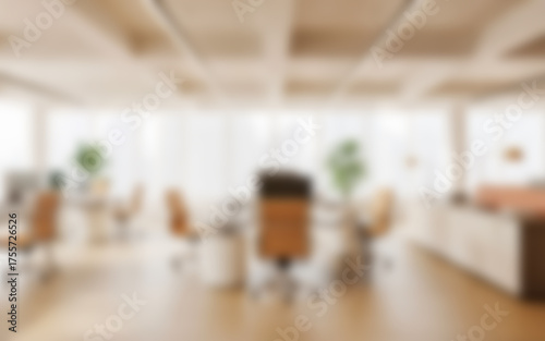 Modern office workspace interior design blurred background abstract desk room
