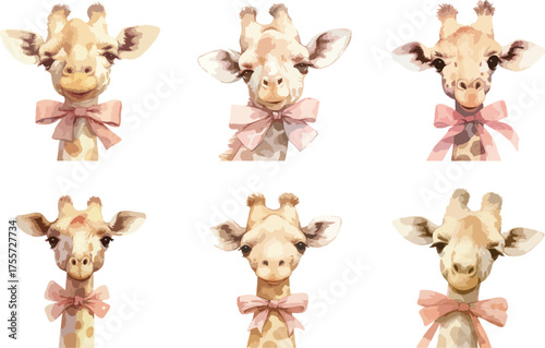 Wallpaper Mural Watercolor Nursery Giraffes Clipart Torontodigital.ca