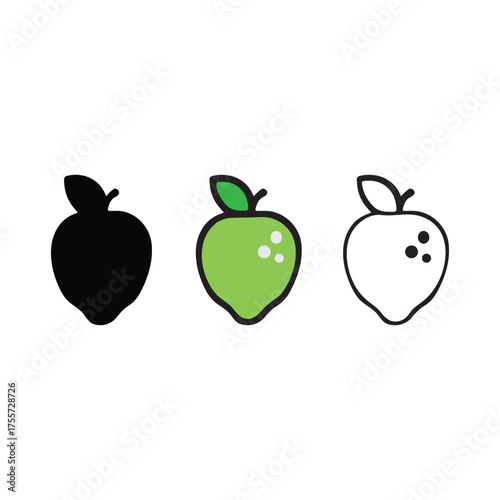 3 cute nice lemon lime icon vector art design in white background