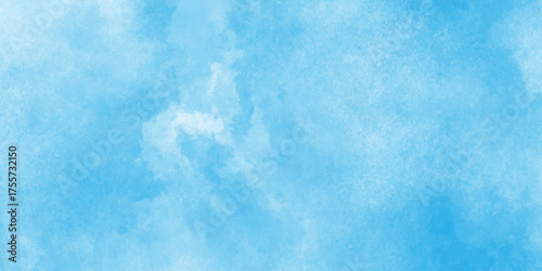 Blue watercolor vector background, smooth cloudy sky blue background with bright vignette studio banner. Light blue background with watercolor. Classic hand painted Blue watercolor background,