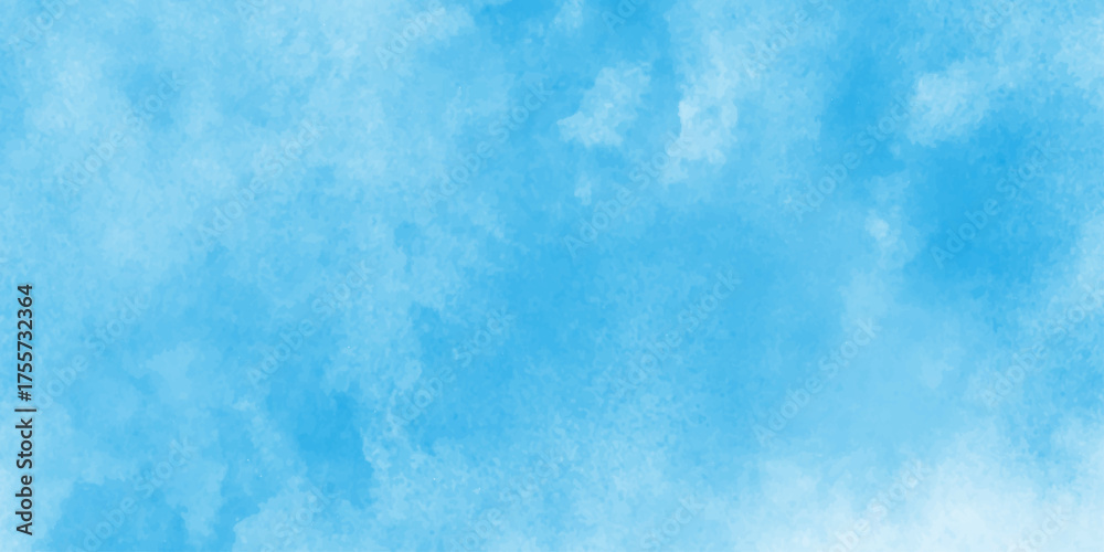 Obraz premium Blue watercolor vector background, smooth cloudy sky blue background with bright vignette studio banner. Light blue background with watercolor. Classic hand painted Blue watercolor background,