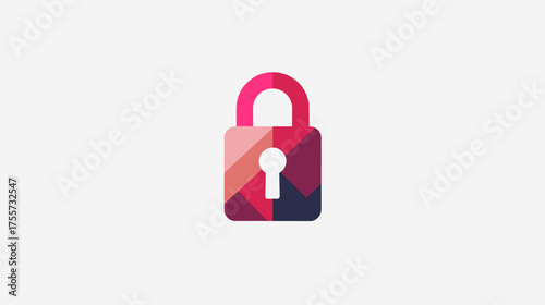 A colorful padlock icon with a keyhole, set against a plain background