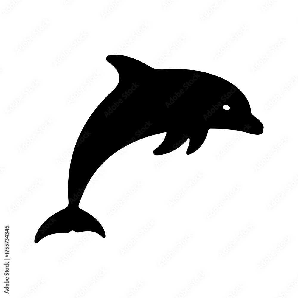 Fototapeta premium Leaping dolphin with transparent background