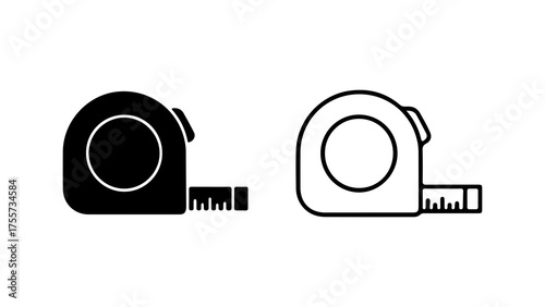 Tape measure icons with transparent background