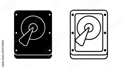 Hard drive icon with transparent background