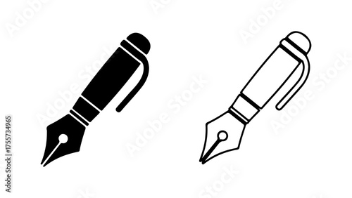 Fountain pens with transparent background