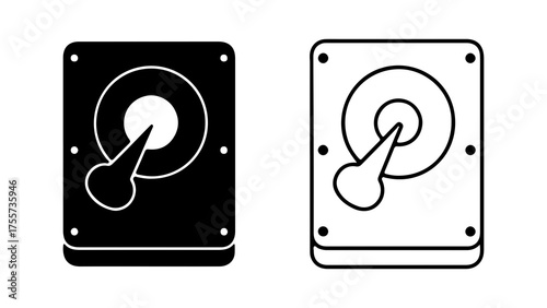 Hard drive icon with transparent background