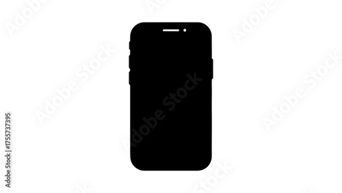 Smartphone silhouette with transparent background