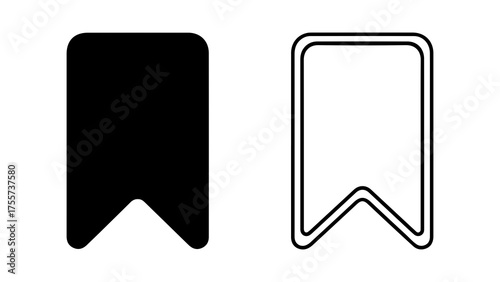 Bookmark icons with transparent background