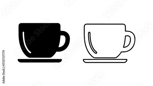 Coffee cup icon with transparent background