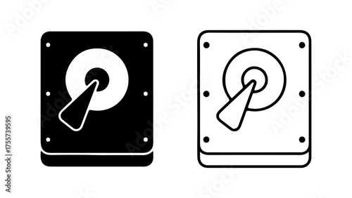 Hard drive icon with transparent background