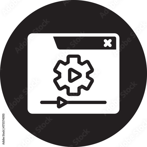 streaming glyph icon