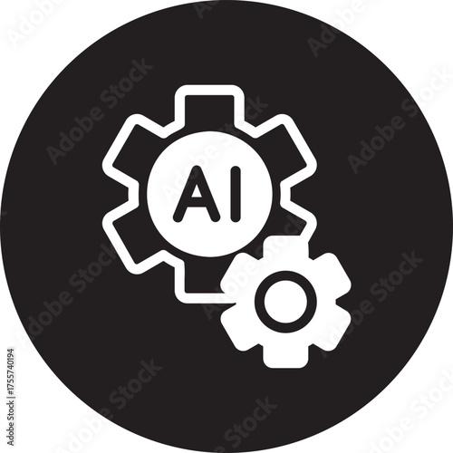 artificial intelligence glyph icon