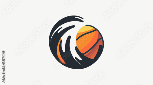 Stylized dark hands cradling a vibrant basketball