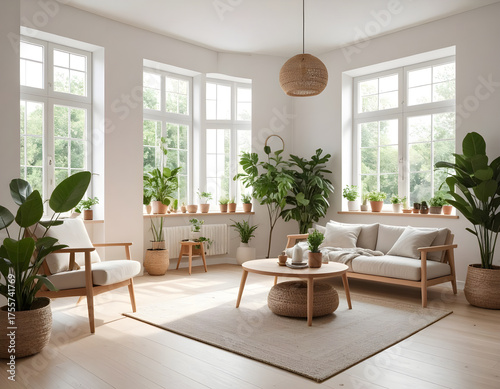 Wallpaper Mural Sustainable home interior combining nature and simplicity for eco living concepts. Torontodigital.ca