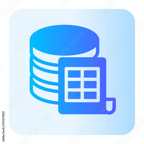 database table gradient icon