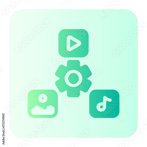 digital asset management gradient icon