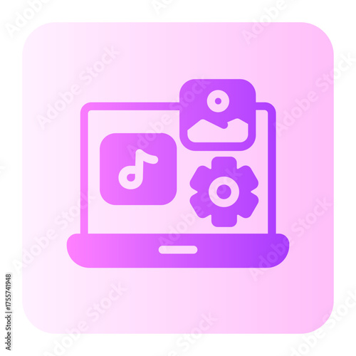 digital asset management gradient icon