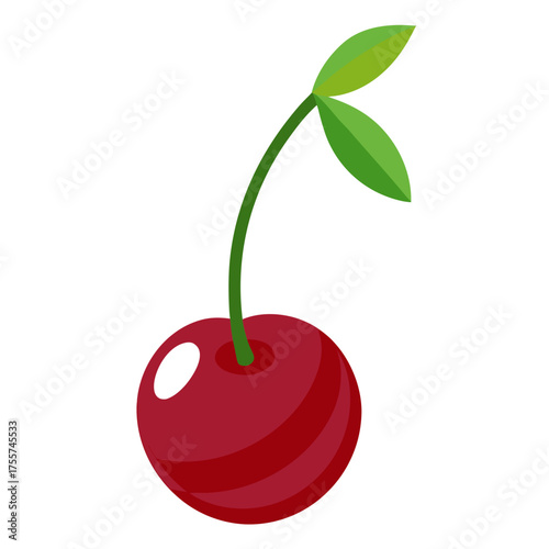 cherry with leaves