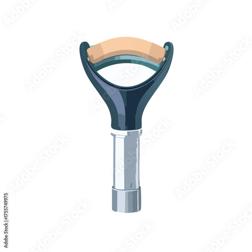 Isolated illustration of a hand held massage roller tool on white background