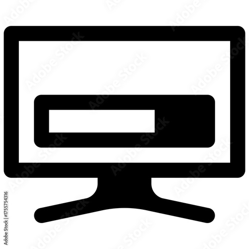 Broadcast design. Outlined stroke vector icon with black-filled details.