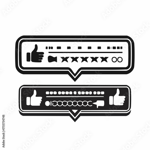 Like and Subscribe tags. Thumb up tags with with like and subscribe buttons for video channels or podcast