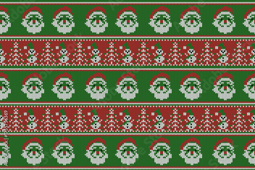 Knitting christmas seamless pattern