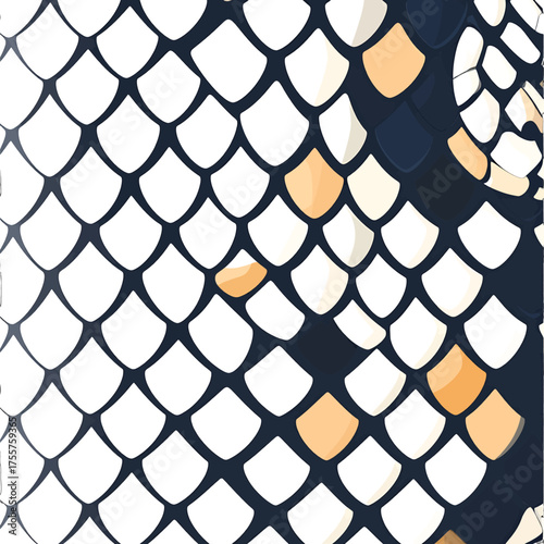 Abstract Reptilian Scale Pattern with White Blue and Peach Color Background for Wallpaper or Decorative Artwork