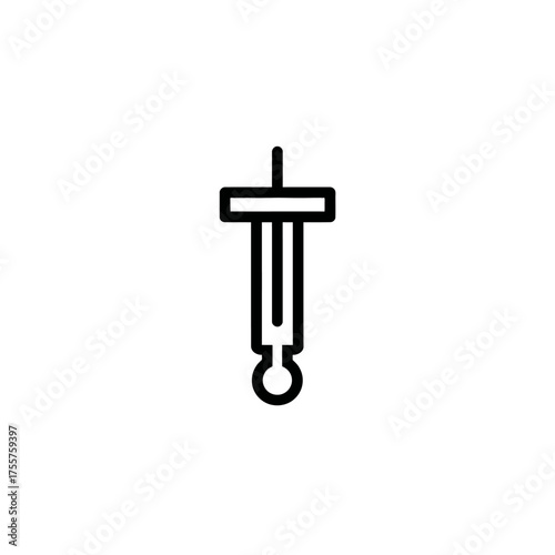 Simple line drawing of a dropper with a plunger