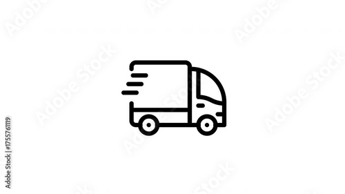 delivery truck animated icon