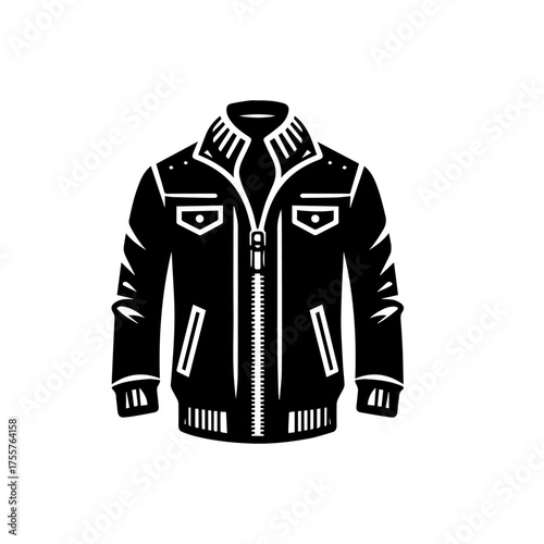 Stylish Quilted Jacket Vector Illustration