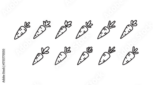 Hand drawn doodle carrots seamless pattern for fresh food designs and organic themes vector