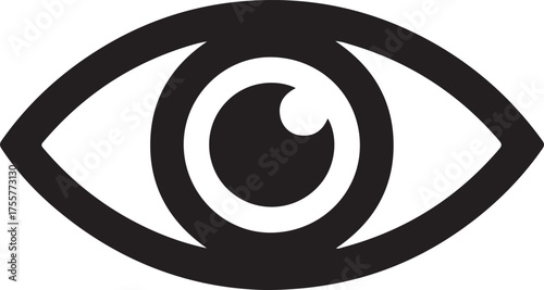 eye silhouette on white background