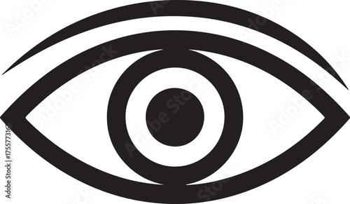 eye silhouette on white background