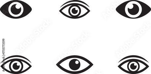 eye silhouette on white background