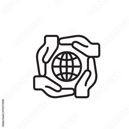 Global Cooperation and Care for the Planet Symbol of Earth Protection