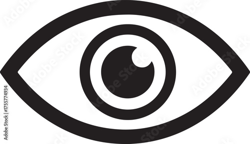 eye silhouette on white background