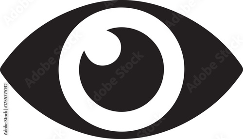 eye silhouette on white background